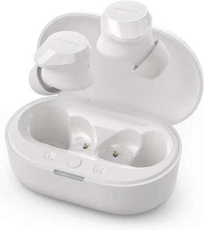 PHILIPS TAT1209WT True Wireless In Ear Bluetooth Headphones - Small Buds, Great Value, Natural Sound with Dynamic Bass, Clear Calls and Pocket-Sized Charging Case