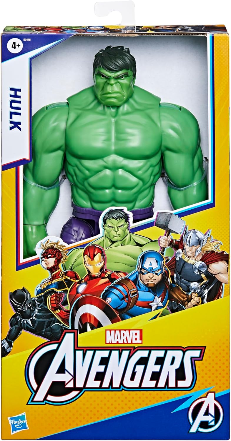 avengers Marvel Titan Hero Series Blast Gear Deluxe Hulk Action Figure, 30-cm Toy, For Children Aged 4 and Up, Green