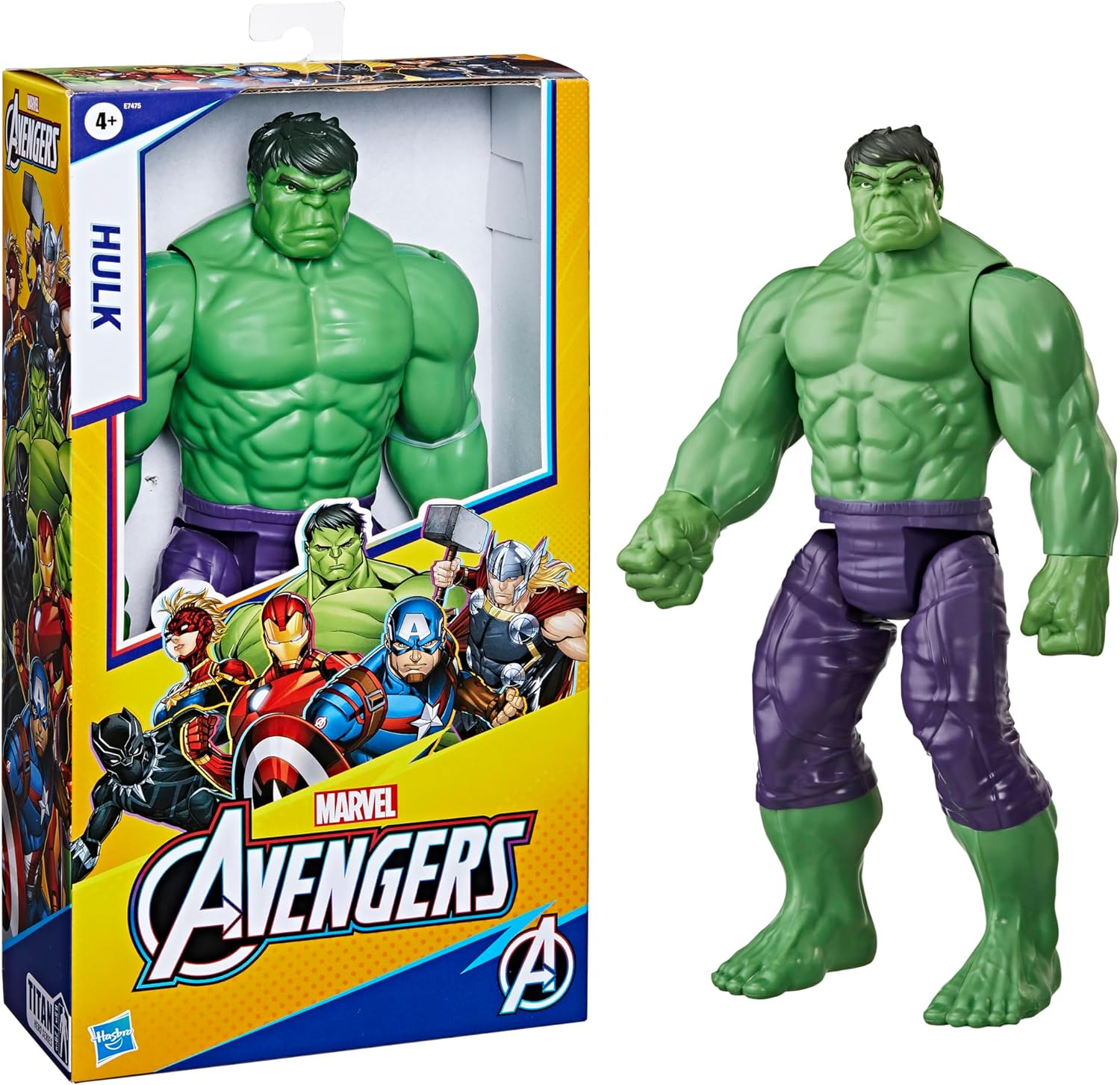 avengers Marvel Titan Hero Series Blast Gear Deluxe Hulk Action Figure, 30-cm Toy, For Children Aged 4 and Up, Green