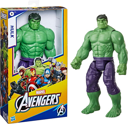 avengers Marvel Titan Hero Series Blast Gear Deluxe Hulk Action Figure, 30-cm Toy, For Children Aged 4 and Up, Green