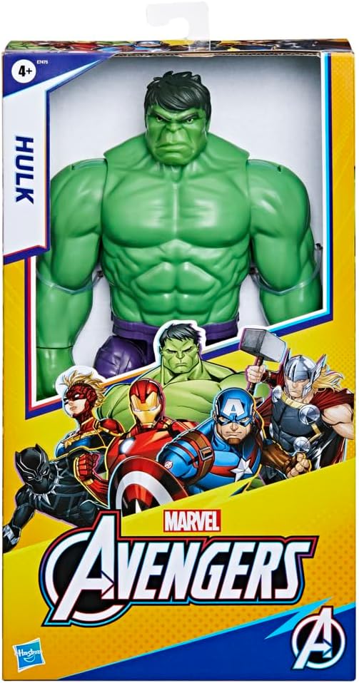 avengers Marvel Titan Hero Series Blast Gear Deluxe Hulk Action Figure, 30-cm Toy, For Children Aged 4 and Up, Green