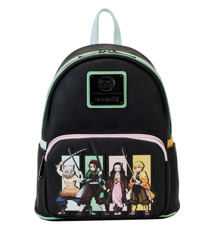 Loungefly Backpacks Aniplex Demon Slayer Group Mini Backpack Black/Charcoal