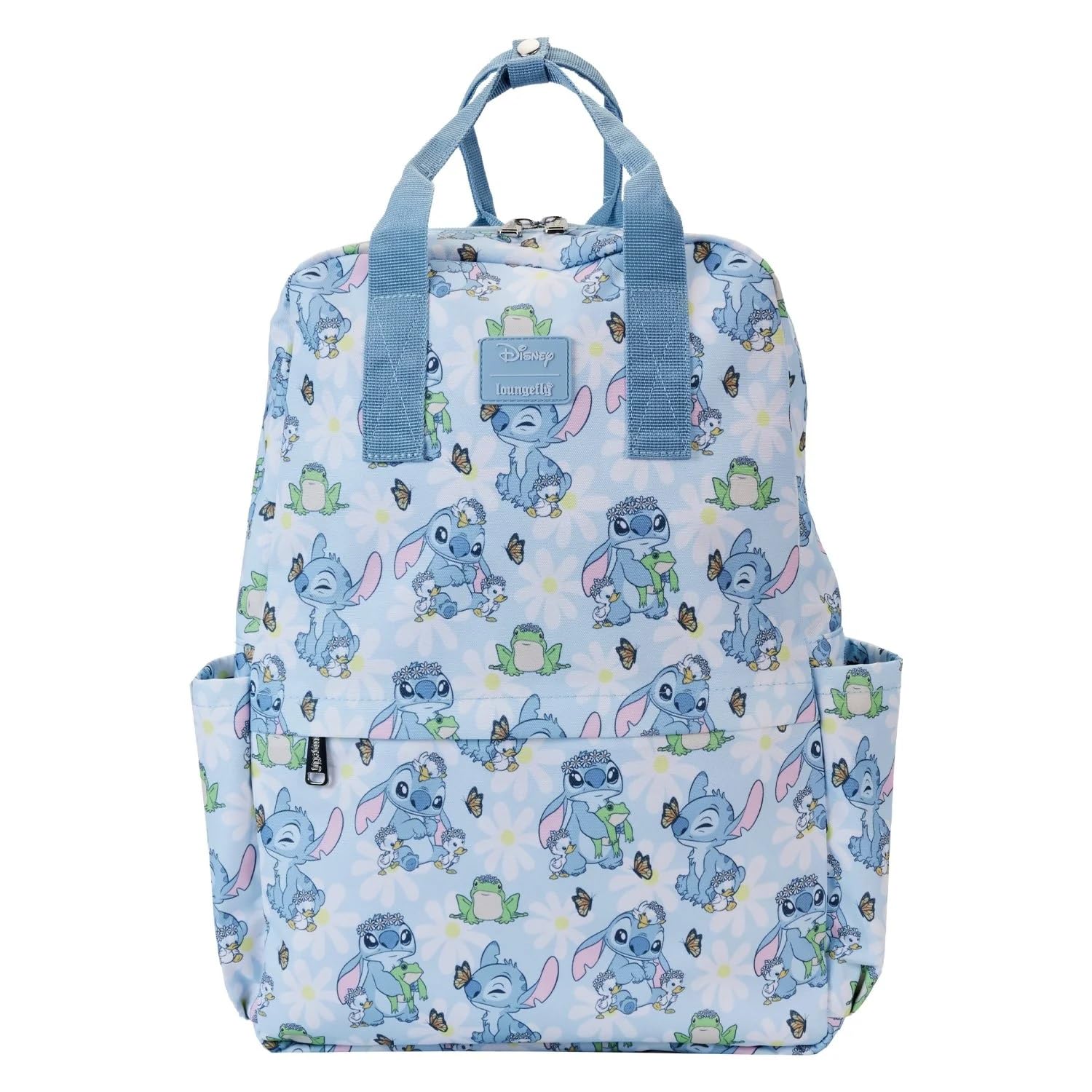 Loungefly Disney Lilo and Stitch Springtime Stitch AOP Full Size Nylon Kids Backpack Multi