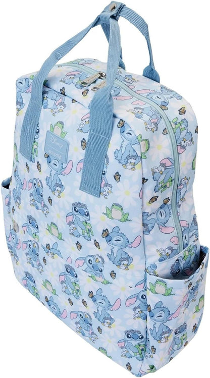 Loungefly Disney Lilo and Stitch Springtime Stitch AOP Full Size Nylon Kids Backpack Multi