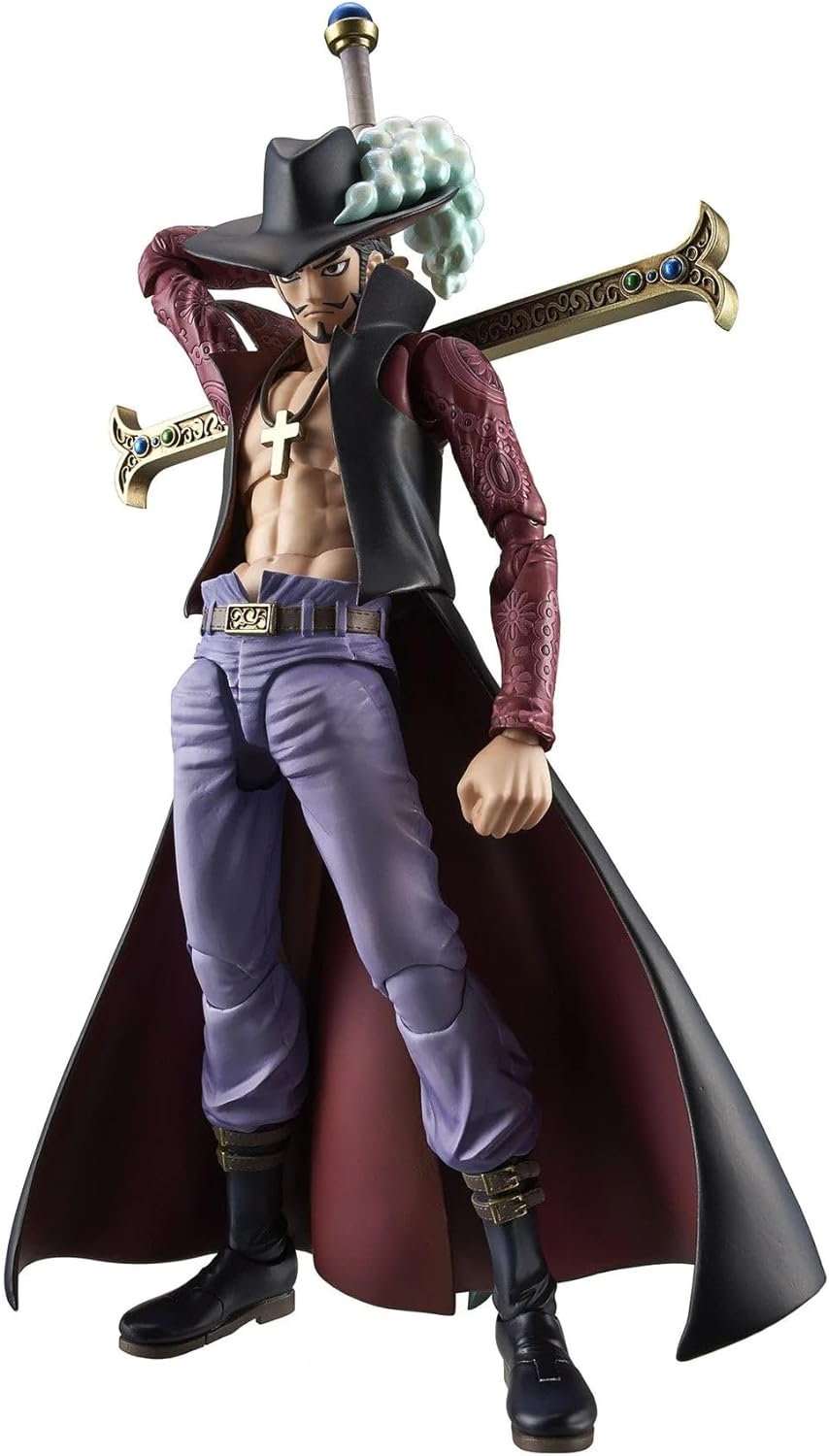 Variable Action Heroes One Piece Juracure Mihawk, Approx. 7.1 inches (180 mm), PVC Pre-painted Action Figure