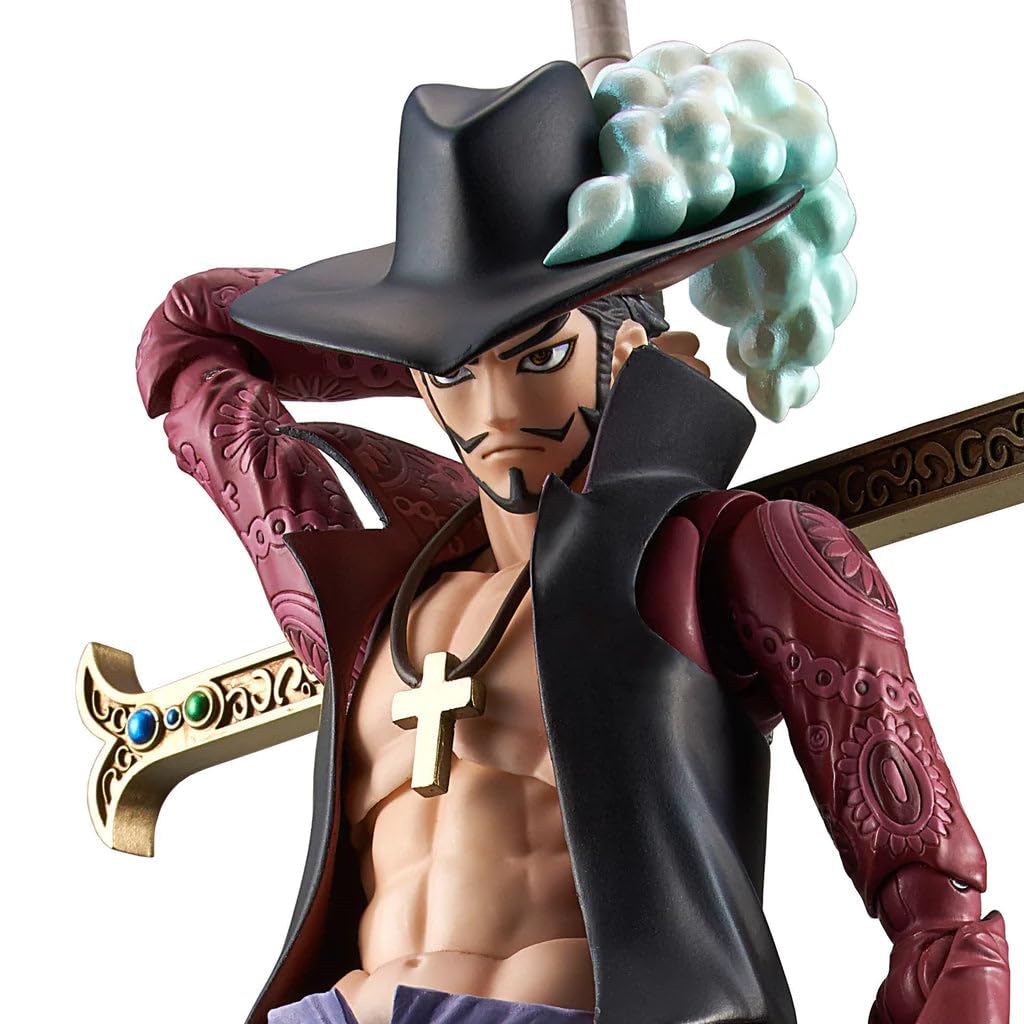Variable Action Heroes One Piece Juracure Mihawk, Approx. 7.1 inches (180 mm), PVC Pre-painted Action Figure