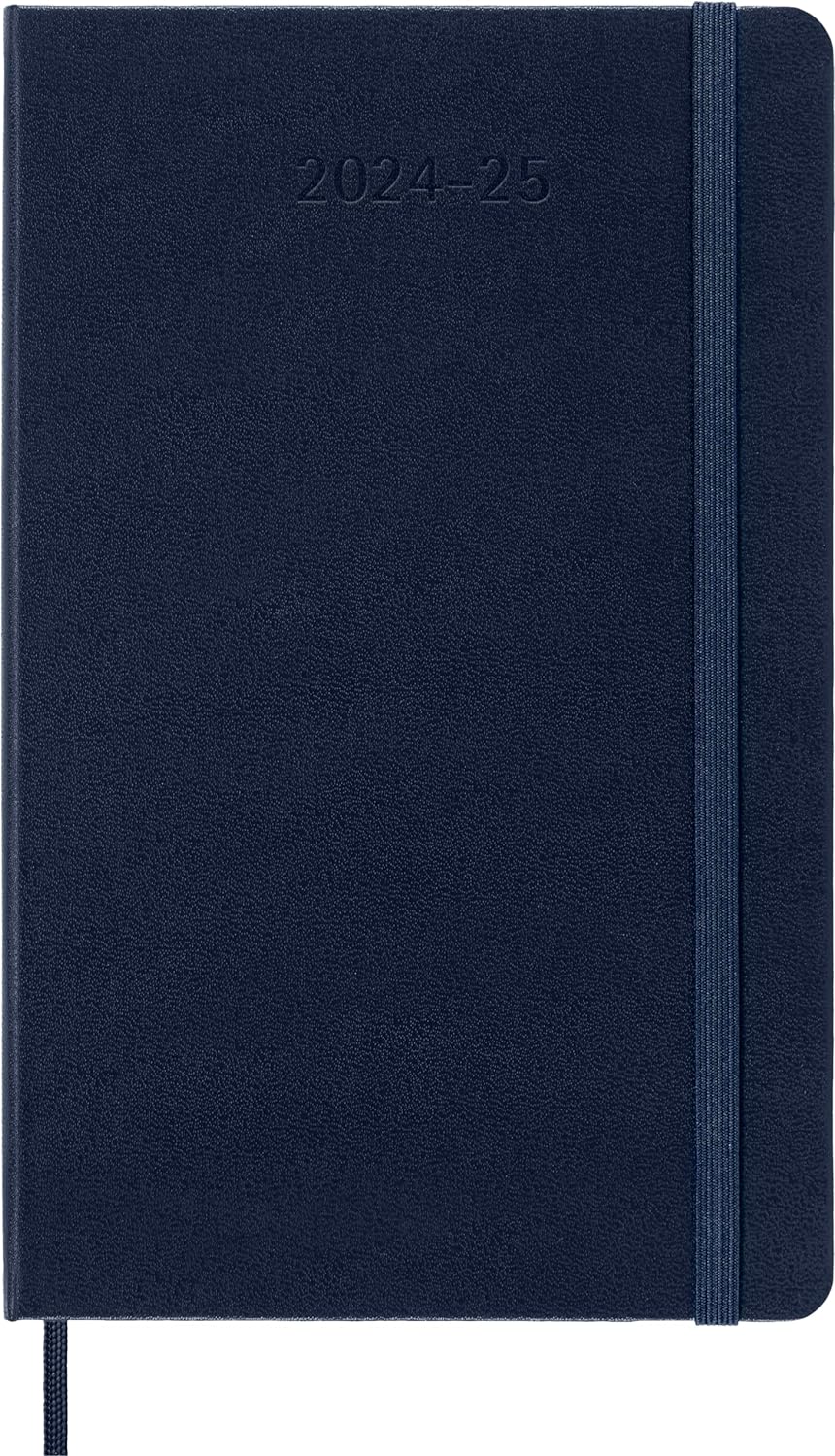 Moleskine Weekly Planner 2024-2025, Weekly Planner 18 Months 2025, With Space For Notes, With Hard Cover And Elastic Closure, Large Format 13 x 21 cm, Color
