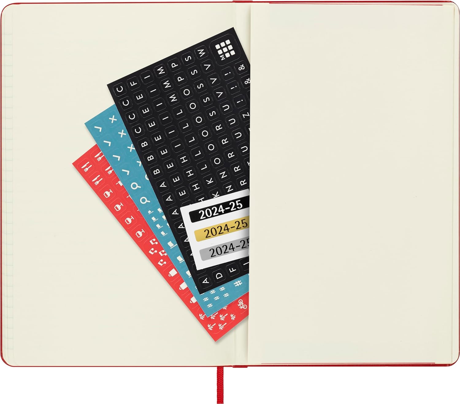 Moleskine Weekly Planner 2024-2025, Weekly Planner 18 Months 2025, With Space For Notes, With Hard Cover And Elastic Closure, Large Format 13 x 21 cm, Color