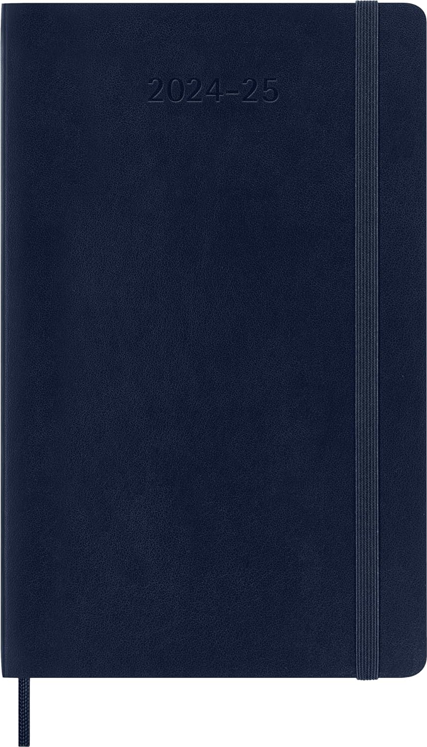 Moleskine Weekly Planner 2024-2025, Weekly Planner 18 Months 2025, With Space For Notes, With Soft Cover And Elastic Closure, Large Format 13 x 21 cm, Color