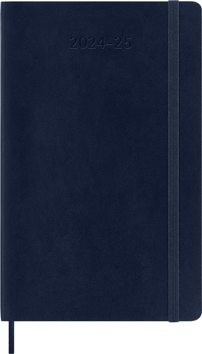 Moleskine Weekly Planner 2024-2025, Weekly Planner 18 Months 2025, With Space For Notes, With Soft Cover And Elastic Closure, Large Format 13 x 21 cm, Color