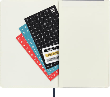 Moleskine Weekly Planner 2024-2025, Weekly Planner 18 Months 2025, With Space For Notes, With Soft Cover And Elastic Closure, Large Format 13 x 21 cm, Color