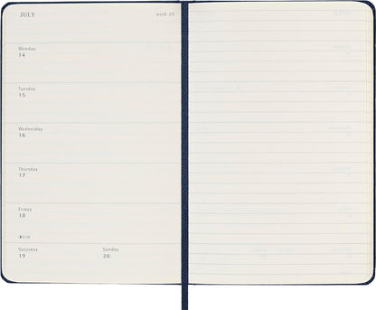 Moleskine Weekly Planner 2024-2025, Weekly Planner 18 Months 2025, With Space For Notes, With Hard Cover And Elastic Closure, Pocket Size 9 x 14 cm, Color