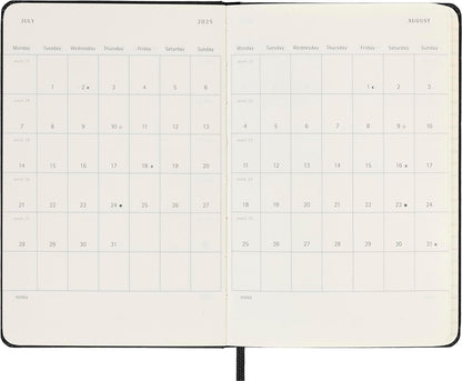 Moleskine Weekly Planner 2024-2025, Weekly Planner 18 Months 2025, With Space For Notes, With Hard Cover And Elastic Closure, Pocket Size 9 x 13 cm, Color