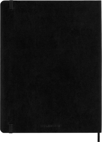 Moleskine Weekly Planner 2024-2025, Weekly Planner 18 Months 2025, With Space For Notes, With Soft Cover And Elastic Closure, Extra Large Size 19 x 25 cm, Color