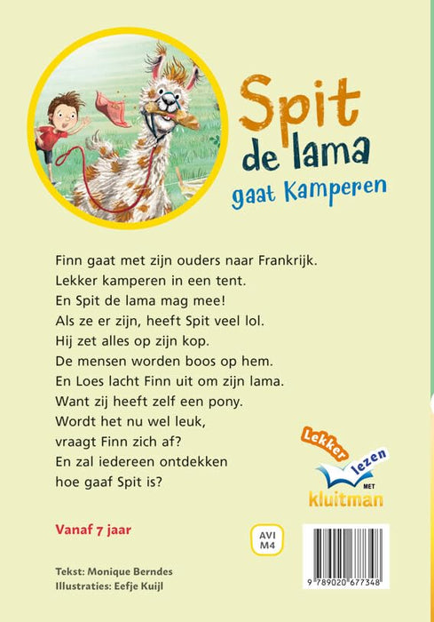 Spit de lama gaat kamperen