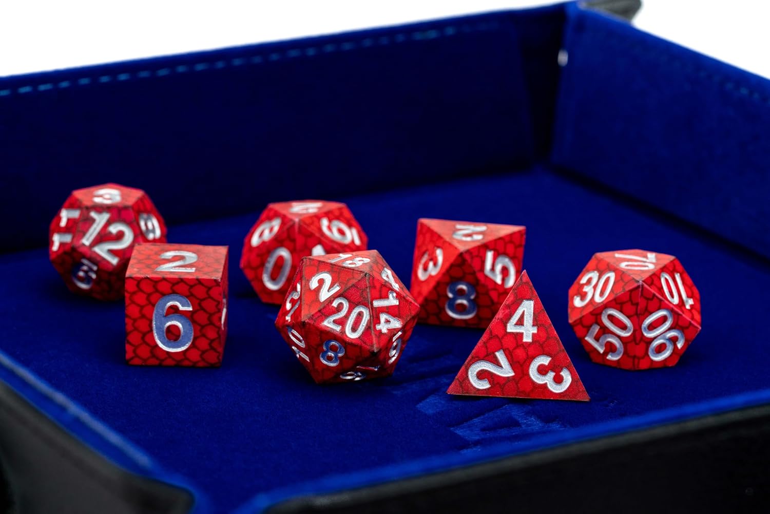 FanRoll by Metallic Dice Games Dragon StormTM Silicone Dice Set: Red Dragon Scales