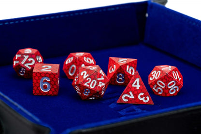 FanRoll by Metallic Dice Games Dragon StormTM Silicone Dice Set: Red Dragon Scales