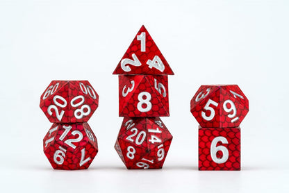 FanRoll by Metallic Dice Games Dragon StormTM Silicone Dice Set: Red Dragon Scales