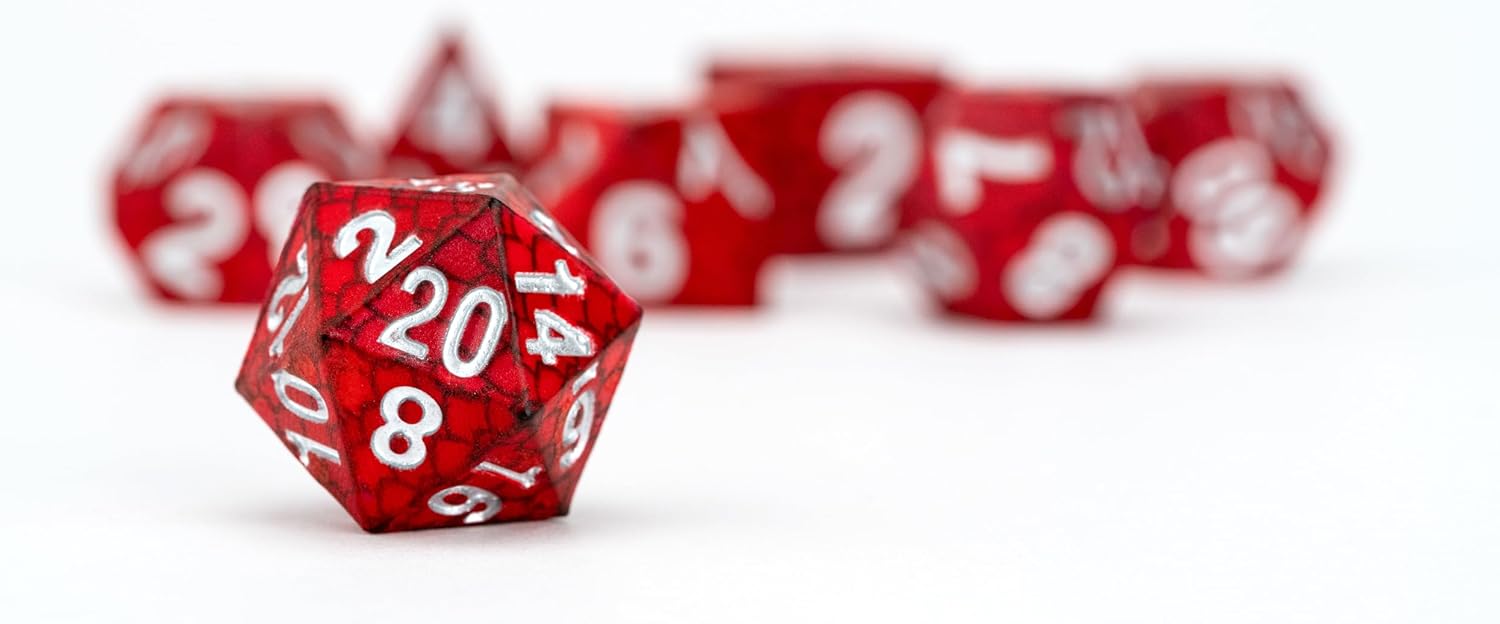 FanRoll by Metallic Dice Games Dragon StormTM Silicone Dice Set: Red Dragon Scales