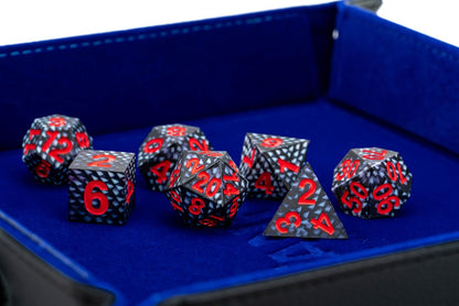 FanRoll by Metallic Dice Games Dragon StormTM Silicone Dice Set: Black Dragon Scales