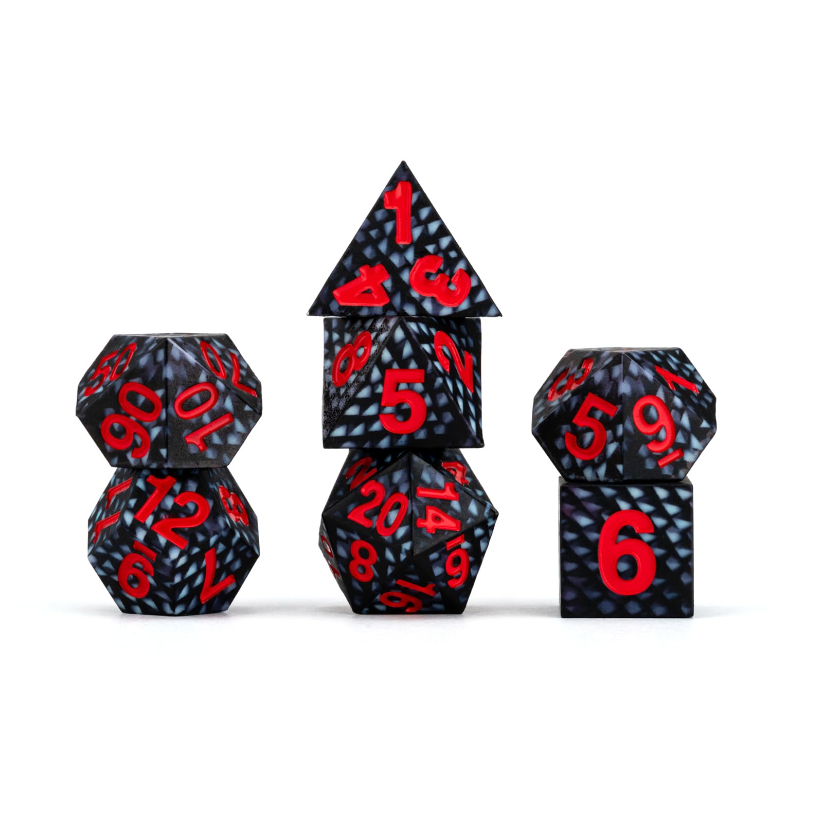 FanRoll by Metallic Dice Games Dragon StormTM Silicone Dice Set: Black Dragon Scales