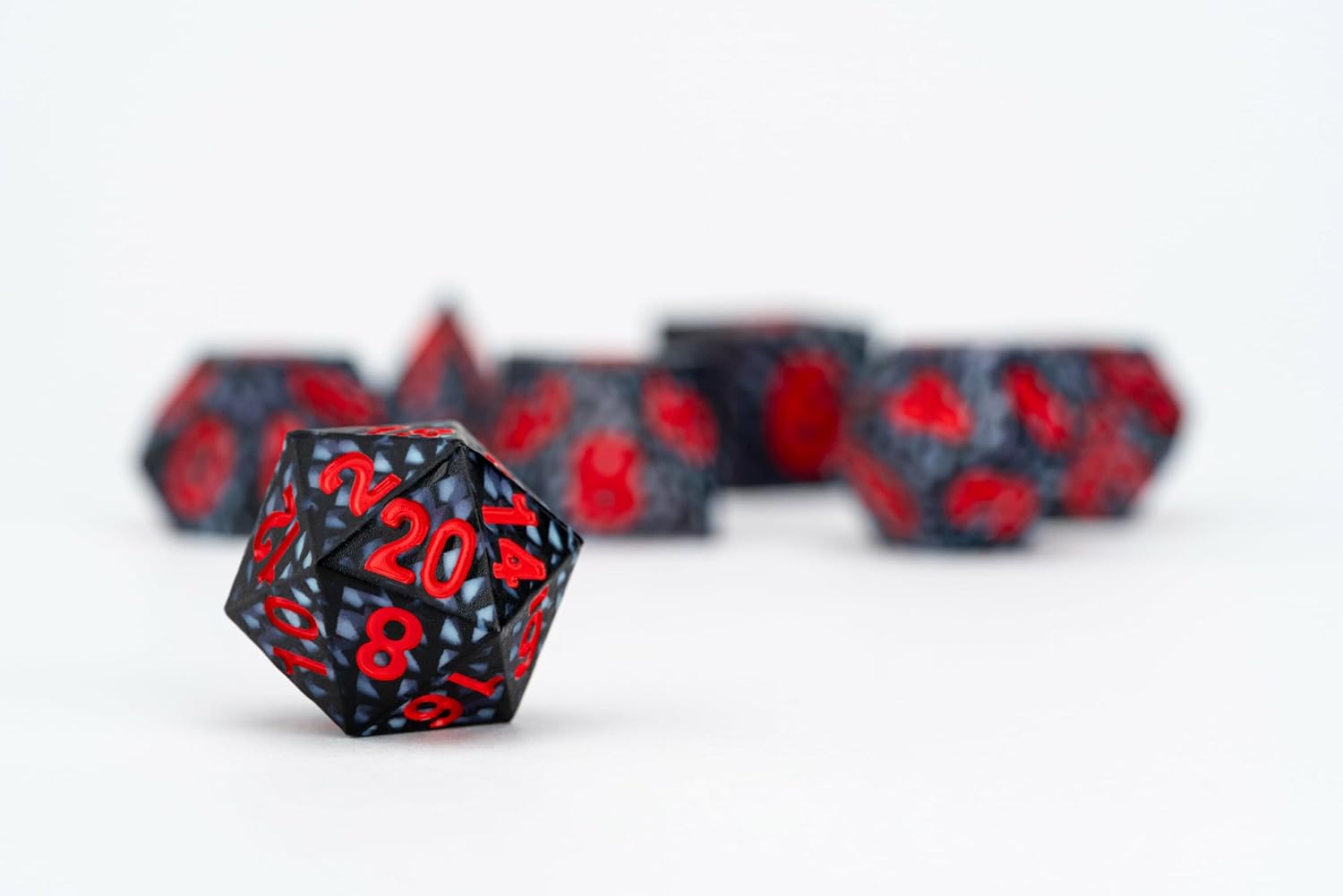 FanRoll by Metallic Dice Games Dragon StormTM Silicone Dice Set: Black Dragon Scales