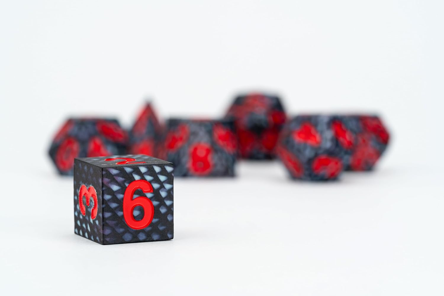 FanRoll by Metallic Dice Games Dragon StormTM Silicone Dice Set: Black Dragon Scales