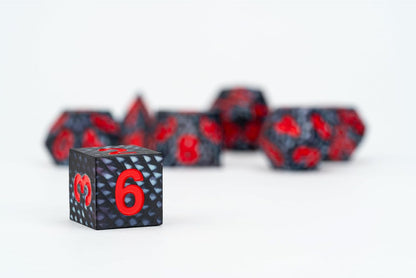 FanRoll by Metallic Dice Games Dragon StormTM Silicone Dice Set: Black Dragon Scales