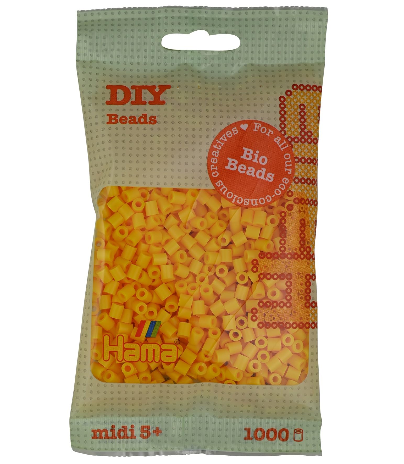Hama Midi Bio Beads Bag | Approx. 1000 Fuse Beads | Mosaic Decoration Arts & Craft for Creative Children Ages 5+ |