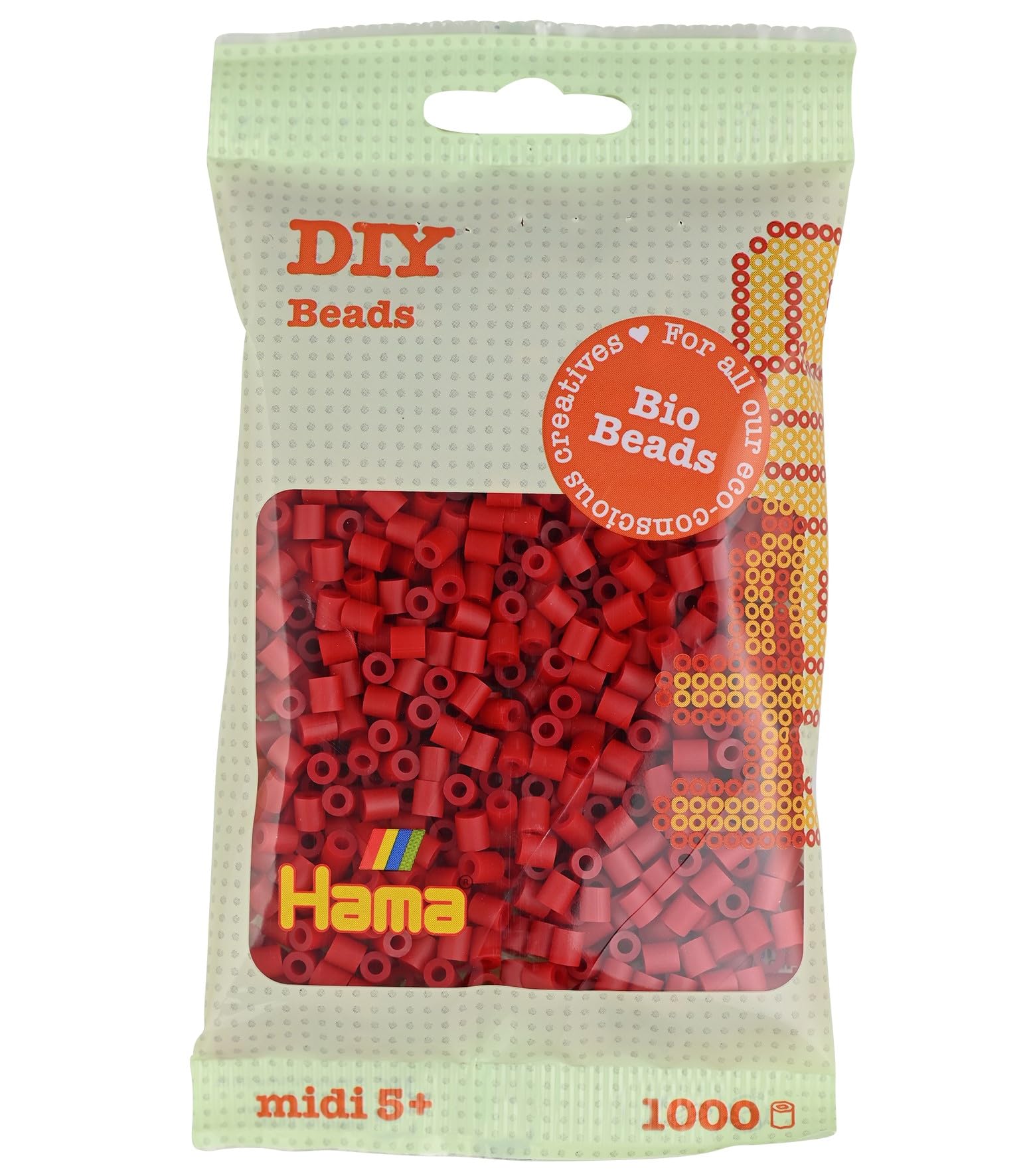 Hama Midi Bio Beads Bag | Approx. 1000 Fuse Beads | Mosaic Decoration Arts & Craft for Creative Children Ages 5+ |