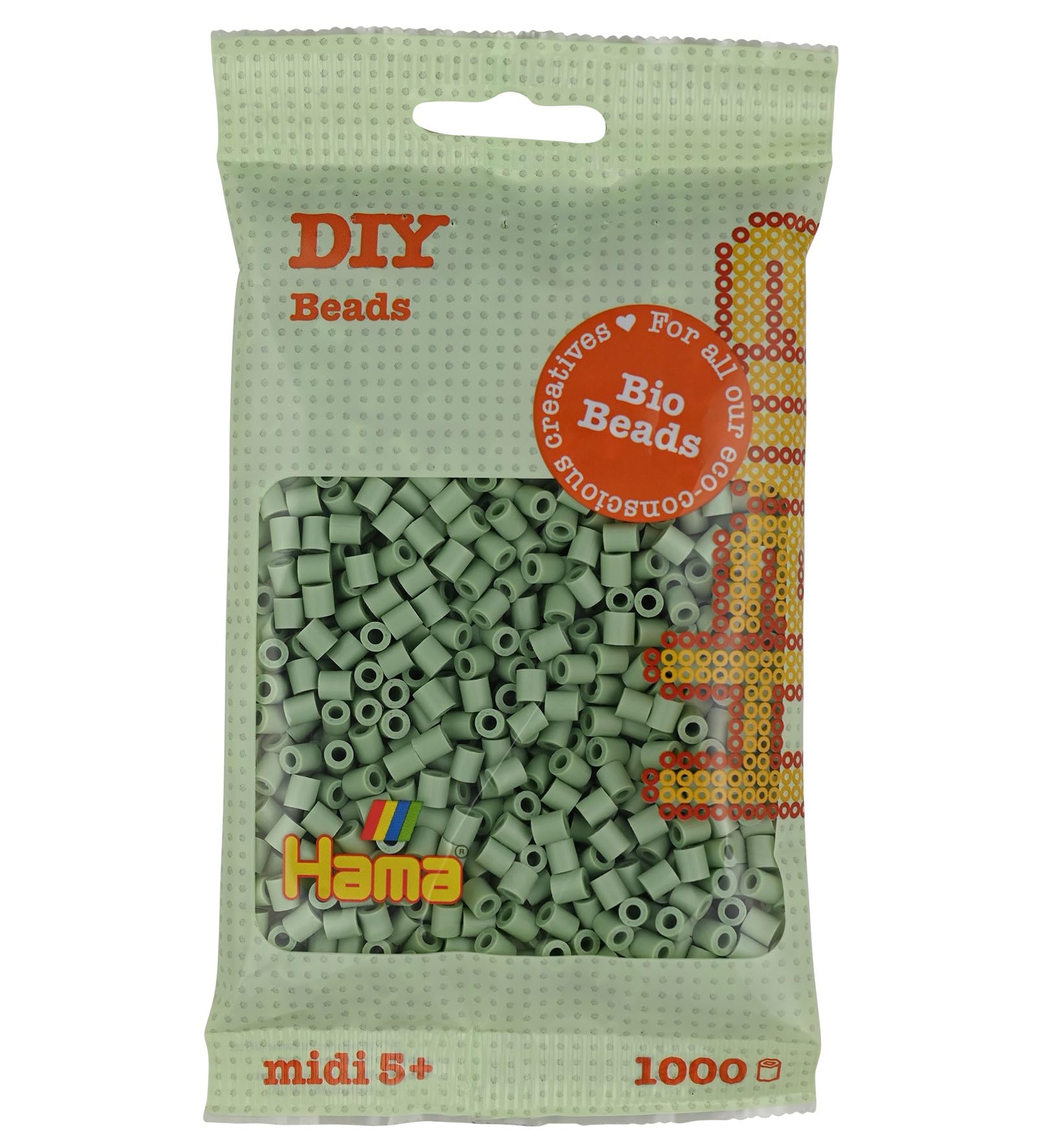 Hama Midi Bio Beads Bag | Approx. 1000 Fuse Beads | Mosaic Decoration Arts & Craft for Creative Children Ages 5+ |