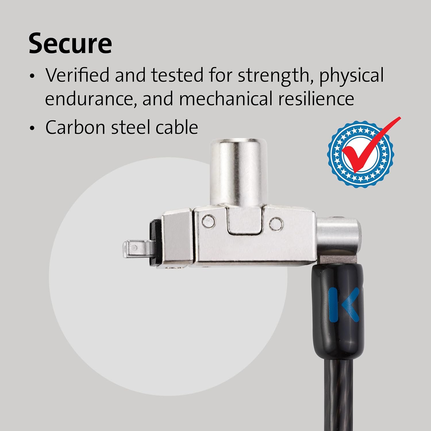 Kensington Slim N17 2.0 Keyed Dual Head Laptop Lock for Wedge-Shaped Slots, Lockable Device Security Tether for Dell Portable Computers, Lie Flat Slim Line, 1.8m Carbon Steel Cable (K60508WW