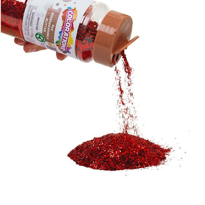 Colorations Biologisch abbaubarer Glitzer, Rot, 118 ml