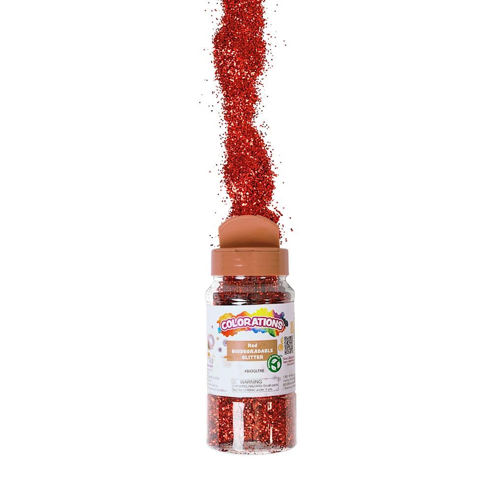 Colorations Biologisch abbaubarer Glitzer, Rot, 118 ml