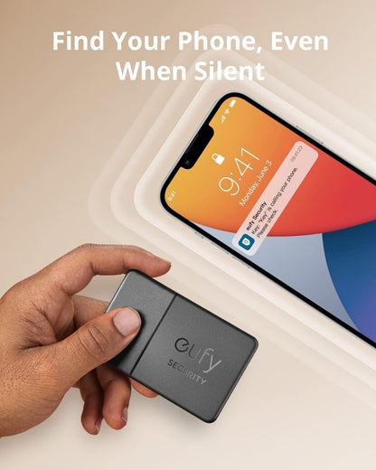 eufy Security SmartTrack Card Bluetooth Item Finder and Key Finder, Works with Apple Find My (iOS Only), Up to 3-Year Battery Life, 2.4mm Thickness, Find your Wallets, Purses (Android Not Supported)