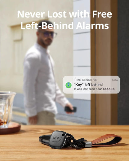 eufy Security SmartTrack Link Bluetooth Item Finder and Key Finder, Works with Apple Find My (iOS only), Find your Remote, Luggage, Phone, and More, Water Resistant (Android Not Supported),4 pack
