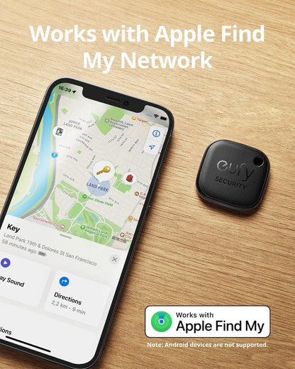 eufy Security SmartTrack Link Bluetooth Item Finder and Key Finder, Works with Apple Find My (iOS Only), Find Your Remote, Luggage, Phone, and More, Water Resistant (Android Not Supported),2 Pack