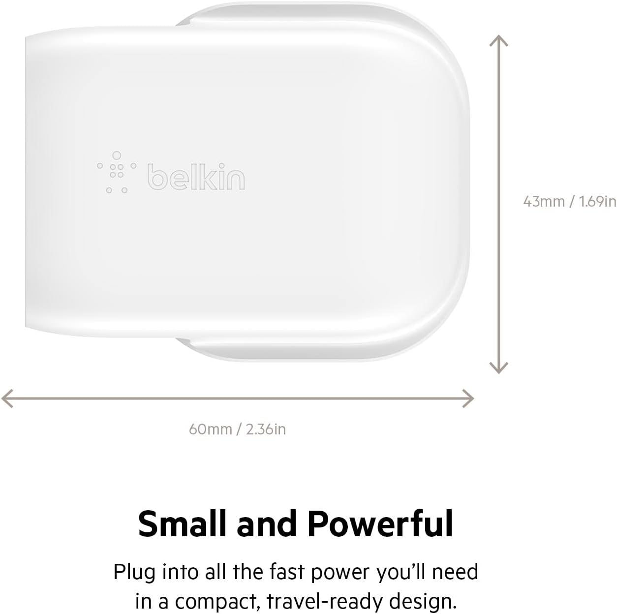 Belkin 30W USB C wall charger with PPS, Power Delivery, USB-IF certified PD 3.0, fast charger plug for iPhone 15, Samsung Galaxy S23, iPad, AirPods, MacBook, Pixel, more - USB-C to C Cable included
