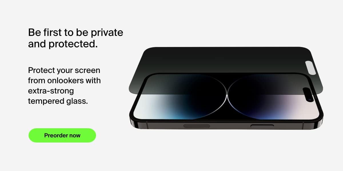 BELKIN - SF TEMPGLASS PRV AM IPH 14 PRO MAX