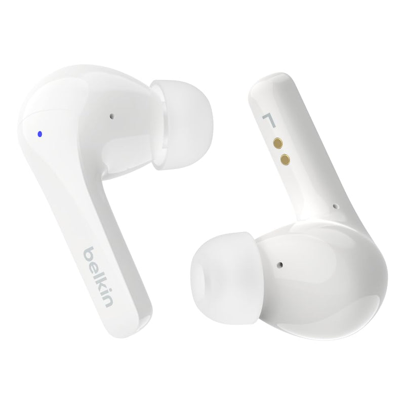 Belkin SoundForm™ Motion True Wireless Earbuds, Noise Cancelling Ear Buds with Wireless Charging Case & Dual Microphone - IPX5 Water Resistant Bluetooth Headphones for iPhone & Samsung