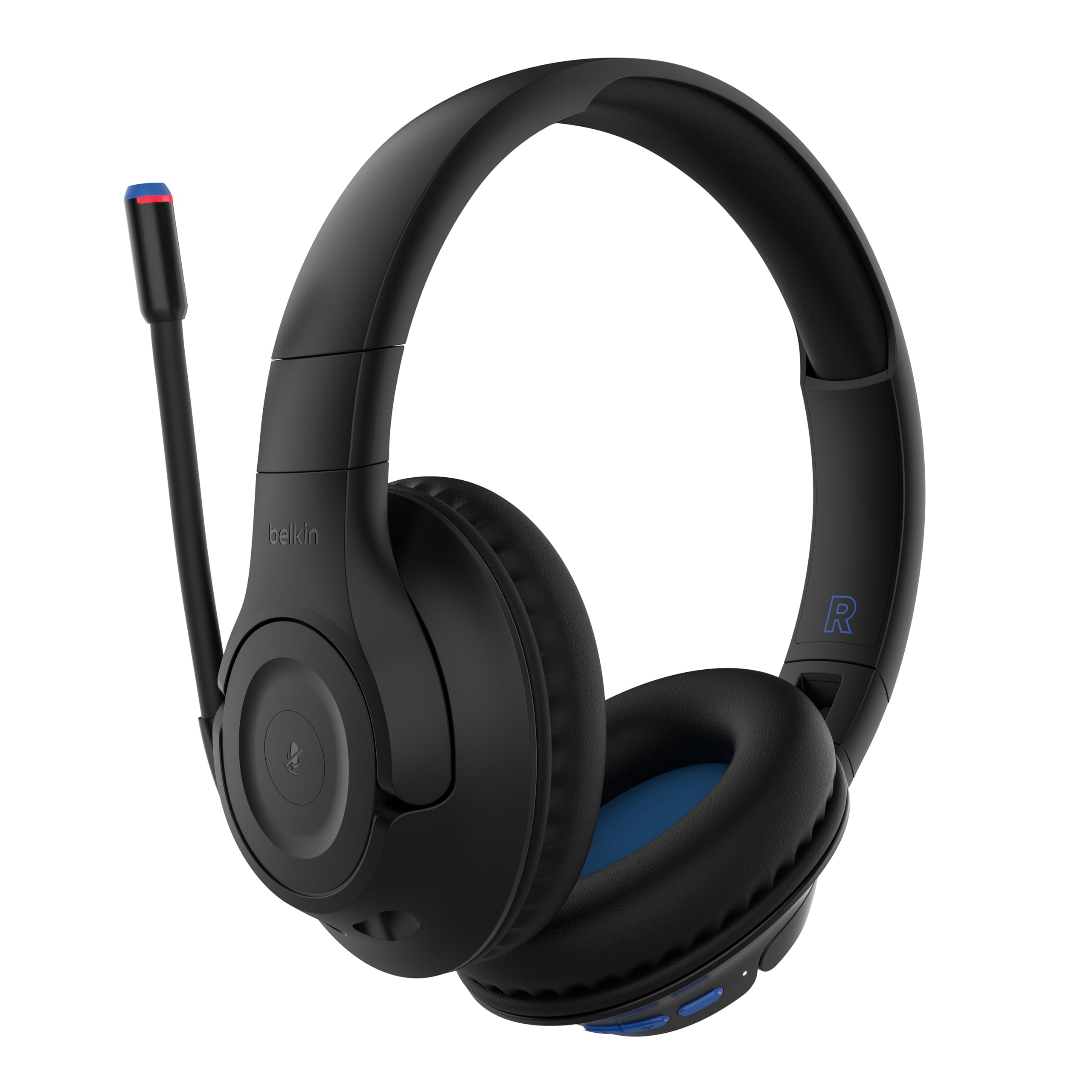 Belkin SoundForm Inspire Wireless Over-Ear Headset for Kids,On-Ear Headphones for Girls and Boys, Online Learning, & Travel with Built-In Microphone - Compatible with iPhone, iPad, Galaxy, and More