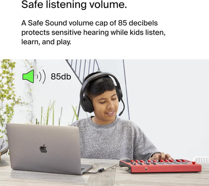 Belkin SoundForm Inspire Wireless Over-Ear Headset for Kids,On-Ear Headphones for Girls and Boys, Online Learning, & Travel with Built-In Microphone - Compatible with iPhone, iPad, Galaxy, and More