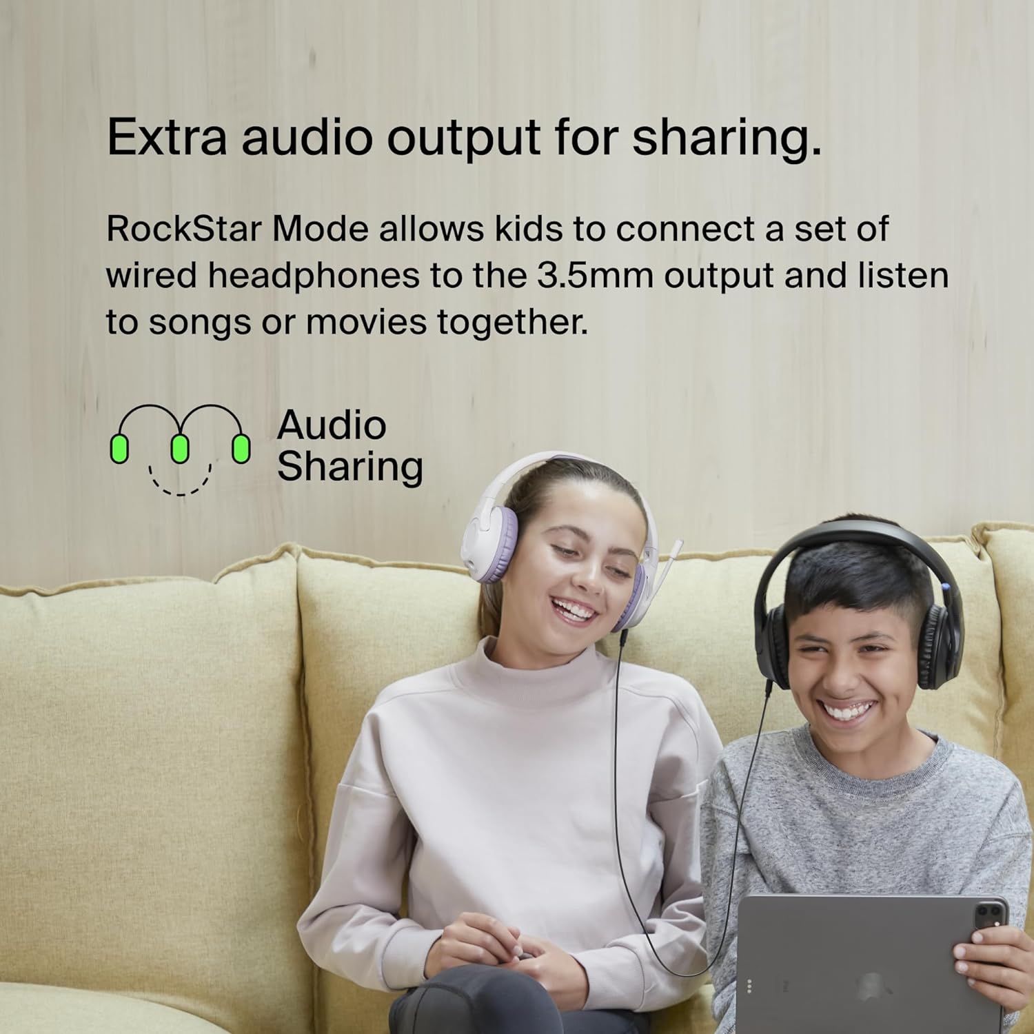 Belkin SoundForm Inspire Wireless Over-Ear Headset for Kids,On-Ear Headphones for Girls and Boys, Online Learning, & Travel with Built-In Microphone - Compatible with iPhone, iPad, Galaxy, and More
