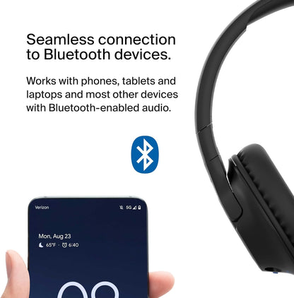 Belkin SoundForm Inspire Wireless Over-Ear Headset for Kids,On-Ear Headphones for Girls and Boys, Online Learning, & Travel with Built-In Microphone - Compatible with iPhone, iPad, Galaxy, and More
