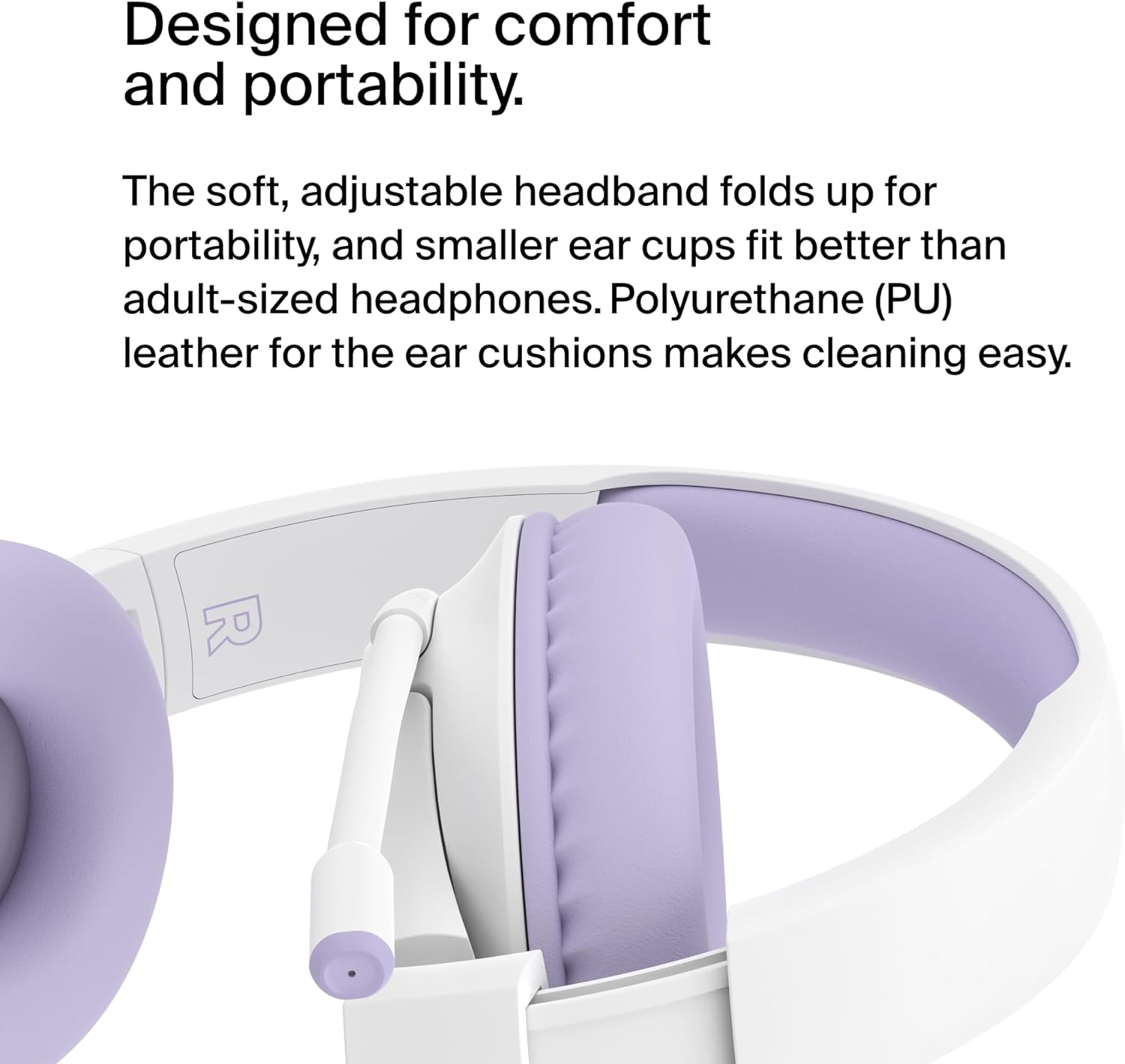 Belkin SoundForm Inspire Wireless Over-Ear Headset for Kids,On-Ear Headphones for Girls and Boys, Online Learning, & Travel with Built-In Microphone - Compatible with iPhone, iPad, Galaxy, and More