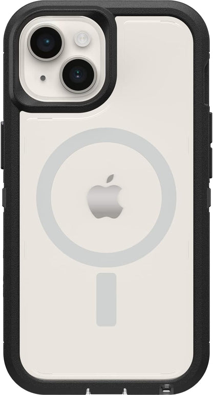OtterBox Defender XT Case for iPhone 14/iPhone 13 with MagSafe, Shockproof, Drop proof, Ultra-Rugged, Protective Case, 5x Tested to Military Standard, Clear/Black - Non-Retail Packaging iPhone 14 / iPhone 13 Clear/Black