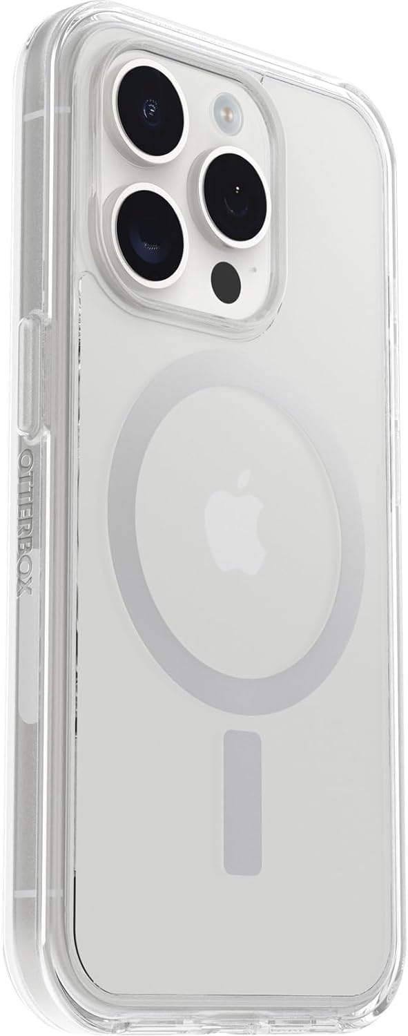 OtterBox Symmetry Clear for MagSafe Case for iPhone 15 Pro, Shockproof, Drop proof, Protective Thin Case, 3x Tested to Military Standard, Clear iPhone 15 Pro Clear