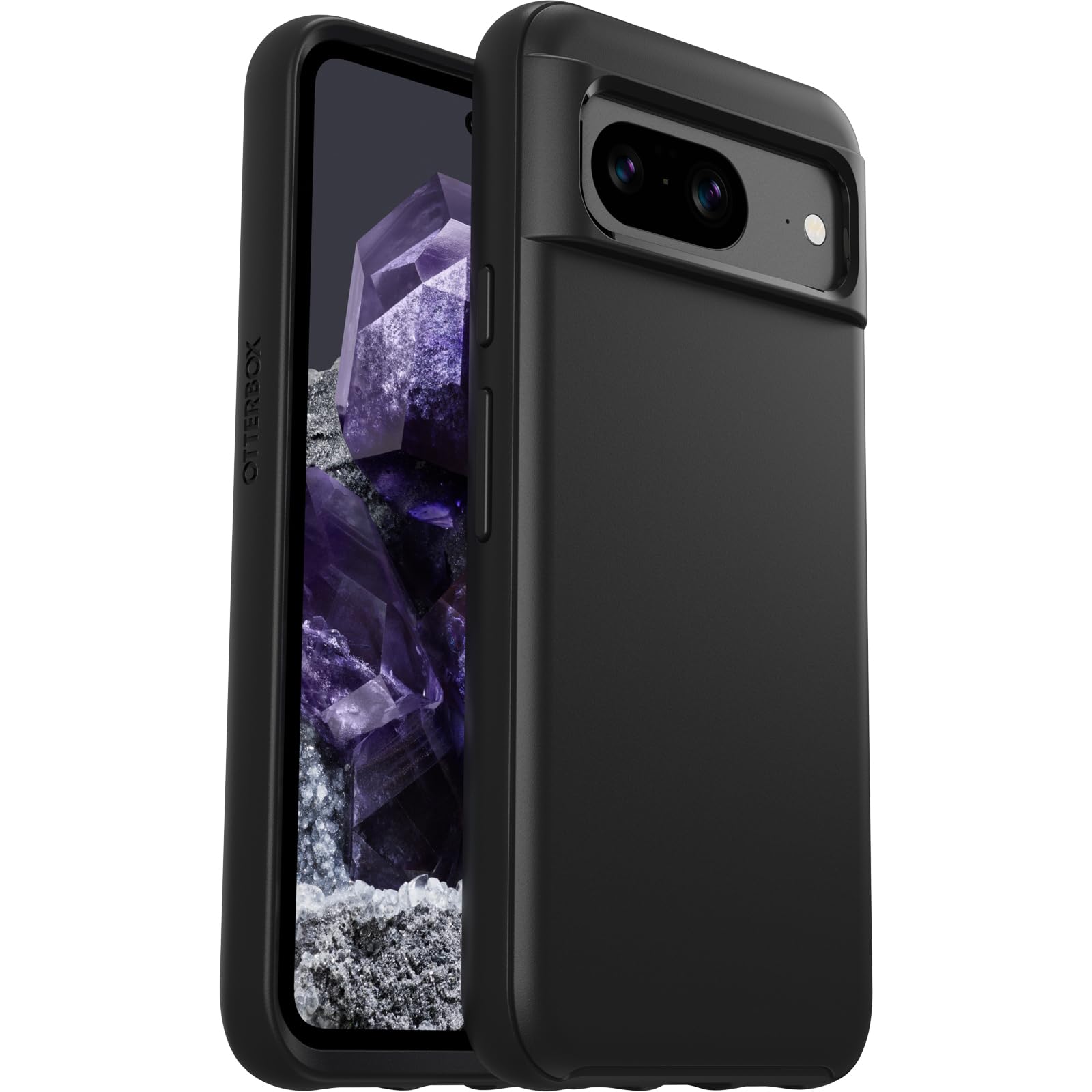 OtterBox Symmetry Case for Google Pixel 8, Shockproof, Drop proof, Protective Thin Case, 3x Tested to Military Standard, Black Pixel 8 Black