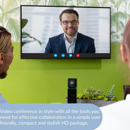Boom UNO- All in One-1080p Full HD Conference Camera, Video Calling and Meetings, Wide-Angle 120-degree Field of View, Noise-canceling Microphone, Speaker, Conference Webcam with USB Plug&Play(Black)