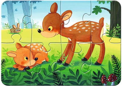 Ravensburger Kinderpuzzle - 12000854 Kleine Tierfamilien - 2,4,6,8 Teile Puzzle für Kinder ab 2 Jahren